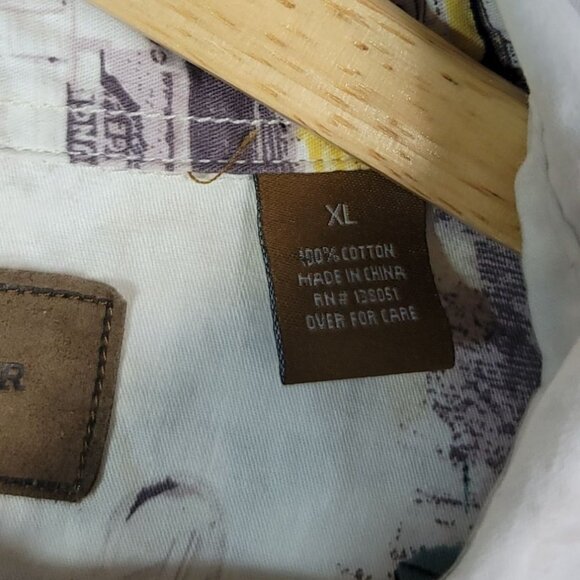 Clearwater Outfitters Classic Cars Button Camp Shirt Multi XL Short Sleeve Retro - Picture 6 of 7